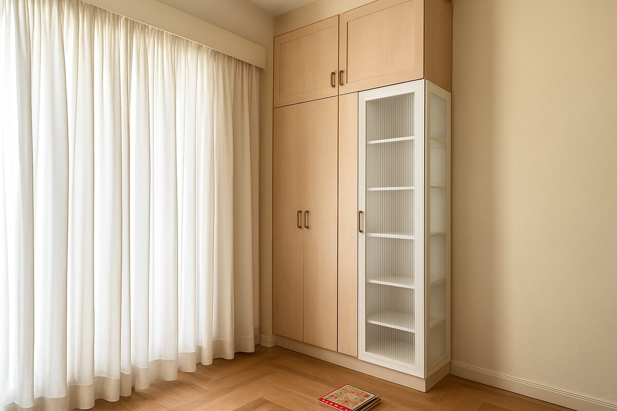 Contemporary Wall Storage featuring Concealed Organizer Drawers #5